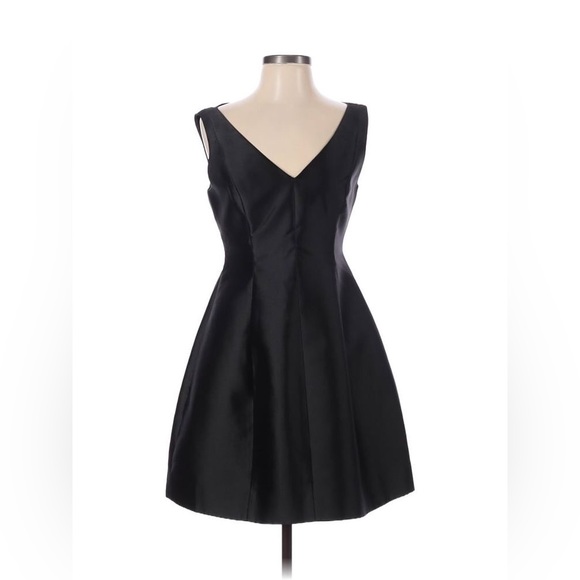 Kate Spade Black Structured Silk Mini Dress Size 14